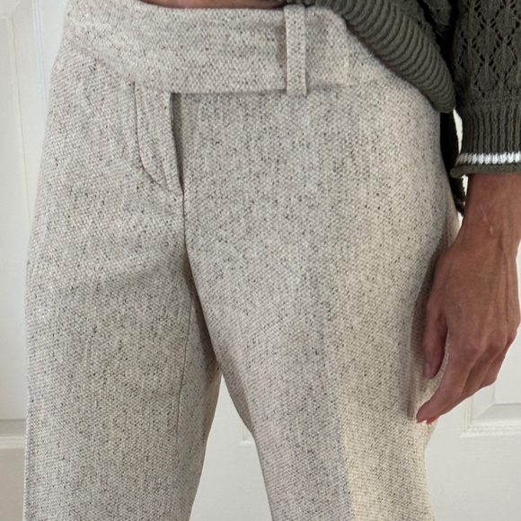 Trina Turk Wool Blend Tweed Capri Trousers - Tan Size 6 - Picture 1 of 11